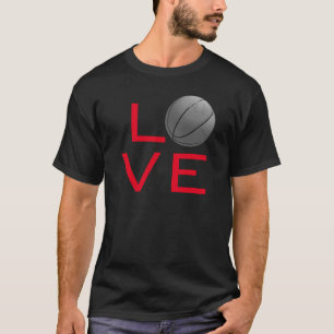 Black Red Liebe Basketball T - Shirt