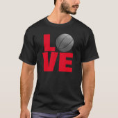 Black Red Liebe Basketball T - Shirt (Vorderseite)