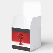 Black & Red Mandy Ball On Metallic Rose Base Geschenkschachtel (Geöffnet)