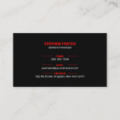 Black & Red Mobile Auto im Detail Automotive Car Visitenkarte (Rückseite)