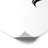 Black & Red Muerte Sugar Skull Poster (Ecke)