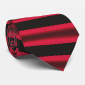 Black Red Neck Tie - Elegant Krawatte (Gerollt)