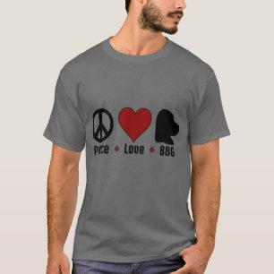 Black Red Peace Liebe BBG T - Shirt
