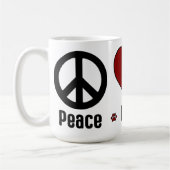 Black Red Peace Liebe BBG Tasse (Links)