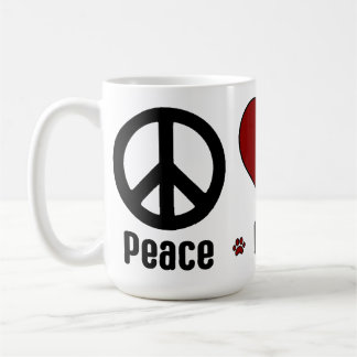 Black Red Peace Liebe BBG Tasse