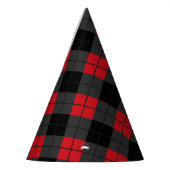 Black Red Plaid Check Party Hat Partyhütchen (Links)