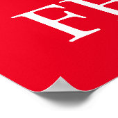 Black & Red Pop Art Fearless Leader Eagle Poster (Ecke)