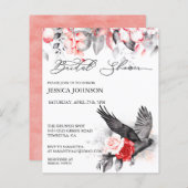 Black Red Raven Crow Autumn Brautparty (Vorne/Hinten)