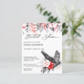 Black Red Raven Crow Autumn Brautparty (Stehend Vorderseite)