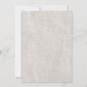Black Red Rustic Burlap Bridal Dusche Einladungen (Rückseite)