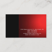 Black Red Schlicht Modern Consultant Business Card Visitenkarte (Rückseite)