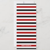 Black|Red Sporty Graduation Party Ticket Einladung (Rückseite)