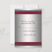 Black Red Star von David Bar Mitzvah UAWG RSVP Karte (Rückseite)