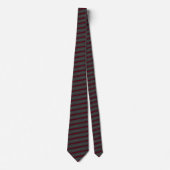 Black Red Striping Neck Tie Krawatte (Vorderseite)
