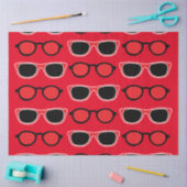 Black Red Sunglasses Pattern Seidenpapier (Basteln)