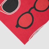 Black Red Sunglasses Pattern Seidenpapier (Ausschnitt)