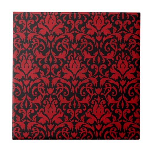 BLACK-RED-SWIRLY FLIESE (Vorderseite)