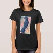 Black Red Tailed Cockatoo Parrot Bird with Plumeri T-Shirt (Vorderseite)
