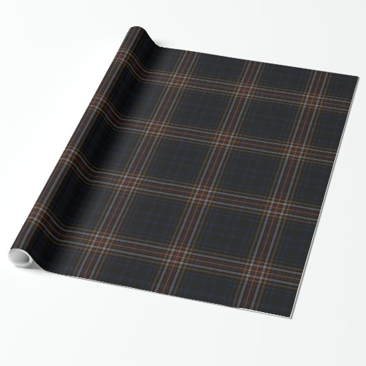 Black Red Tartan Kariert Geschenkpapier (Ungerollt)