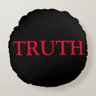 Black & Red Truth & Dare Game Rundes Kissen