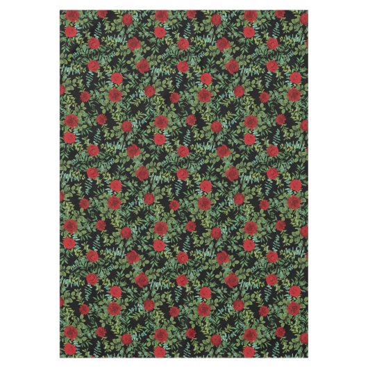 Black Red Wedding Dark Gothic Rose Tischdecke (Vorderseite)