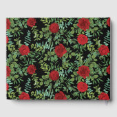 Black Red Wedding Gothic Rose Gästebuch (Rückseite)