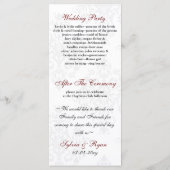 Black Red Wedding Programm (Rückseite)