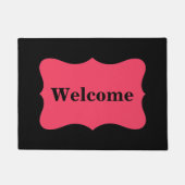 Black Red Welcome Custom Decoration Fußmatte (Vorderseite)