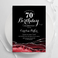 Black Red White Agate 70. Geburtstag