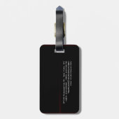 Black Red White Attraktiv reizend Gepäckanhänger (Rückseite vertikal)