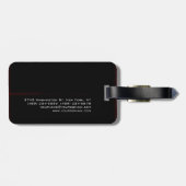 Black Red White Attraktiv reizend Gepäckanhänger (Rückseite horizontal)