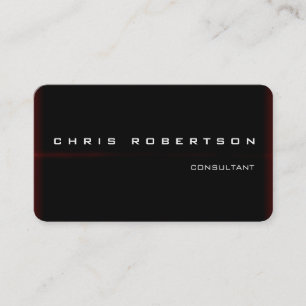 Black Red White Attraktive Charming Business Card Visitenkarte