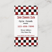 Black Red White Checked Visitenkarte (Vorderseite)