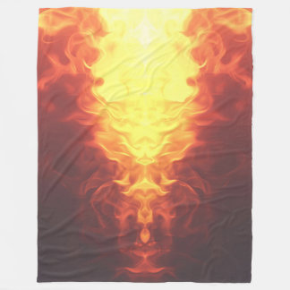 Black Red Yellow Ombre Flames Fleecedecke