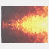 Black Red Yellow Ombre Flames Fleecedecke (Vorderseite (Horizontal))