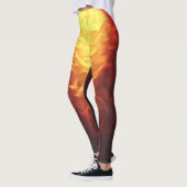 Black Red Yellow Ombre Flames Leggings (Links)