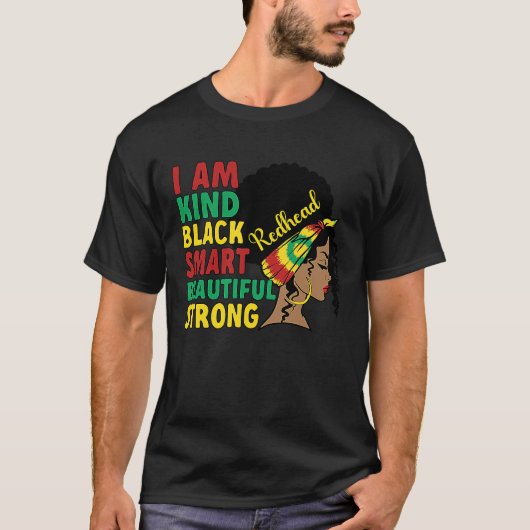 Black Redhead African Melanin Redhead Gin T-Shirt (Vorderseite)