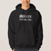 Black Republican Make America Great Political Part Hoodie (Vorderseite)