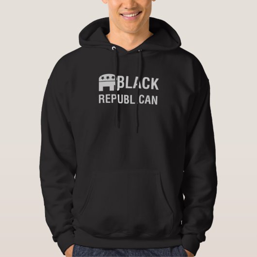 Black Republican Make America Great Political Part Hoodie (Vorderseite)