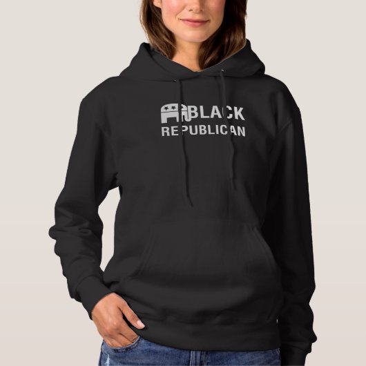 Black Republican Make America Great Political Part Hoodie (Vorderseite)