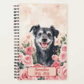 Black Rescue Mutt Dog Undated Appointment Book Planer (Vorderseite)