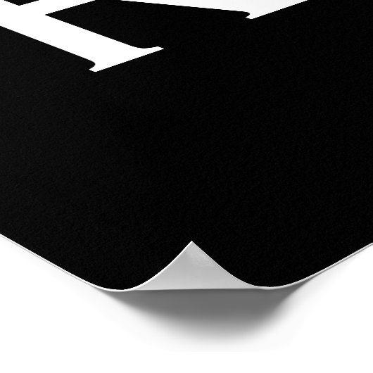 Black Restrooms Wall Art Poster Print (Ecke)