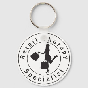 Black Retail Therapy Specialist Schlüsselanhänger
