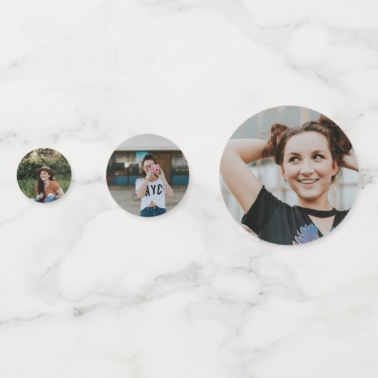 Black Retro Big Numbers Class of Senior Foto Konfetti (Vorderseiten)