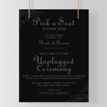 Black Retro Boho Leaf Hochzeit Unplugged Zeremonie