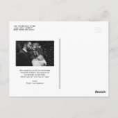 Black Retro Bold Typografy Wedding Danke Postkarte (Rückseite)