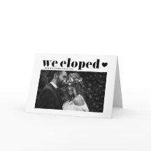 Black Retro Bold Typografy Wedding Elopement