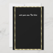 Black Retro Cocktail Party Einladung (Rückseite)