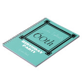 Black retro frame 60th Birthday Party Guest Book Notizblock (Linke Seite)