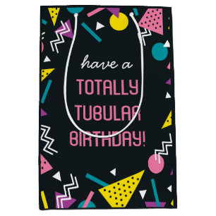 Black Retro Funny 80er Slang Geburtstagsgeschenkta Mittlere Geschenktüte